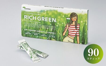 リッチグリーン(計270g・3g×30スティック×3個)青汁 スムージー 大麦若葉 飲料 粉末 常温【103100500】【ケンプリア】