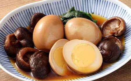 [数量限定] 味しみ! たけたんたまご しいたけ入り 1パック 煮卵3個+小粒椎茸6個入り 498g 煮卵 [2024年11月下旬から12月下旬発送予定] 煮たまご 卵 しいたけ 椎茸 新鮮 おかず トッピング レトルト加工 国産 九州産 大分県産