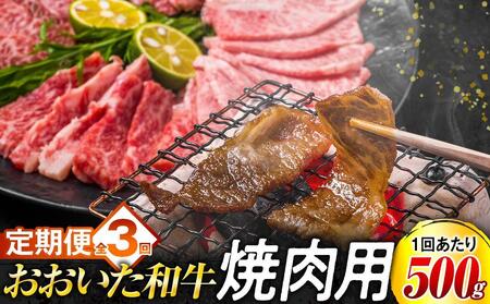[定期便 全3回]おおいた和牛 焼肉用 500g