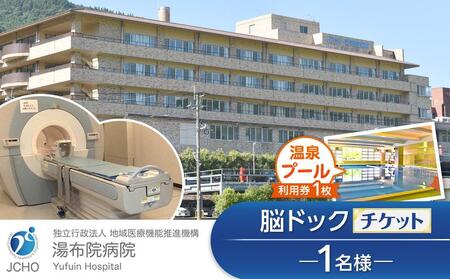 湯布院病院 脳ドック チケット 1名様分・温泉プール利用券 1枚