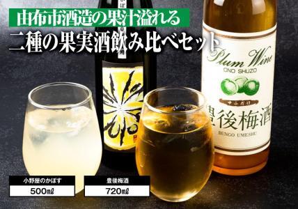 【小野酒造】果実酒 2種 計2本 飲み比べセット（小野屋のかぼす500ml・豊後梅酒720ml） | 果実酒 果実酒 果実酒 果実酒 果実酒
