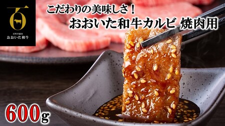 こだわりの美味しさ!おおいた和牛カルビ 焼肉用 600g_2579R