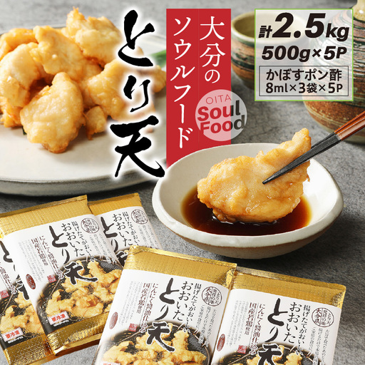 大分のソウルフード「とり天」2.5kg おおいた 名物 鶏天_29055A-2