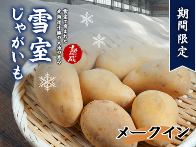 北海道産 熟成じゃがいも メークイン 4kg 期間限定 雪室貯蔵 十勝産 ジャガイモ じゃが芋 いも 甘い