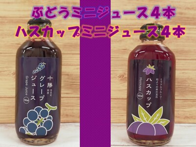 [北海道]ぶどうとハスカップのミニジュース8本 ジュース ぶどう 無添加ジュース 果汁100%ジュース 国産ジュース