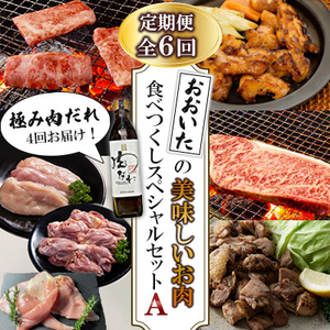 [毎月定期便]おおいたの美味しいお肉食べつくしスペシャルセットA全6回[配送不可地域:離島]