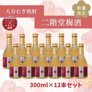 [数量限定♪]大分むぎ焼酎 二階堂梅酒(300ml)12本セット