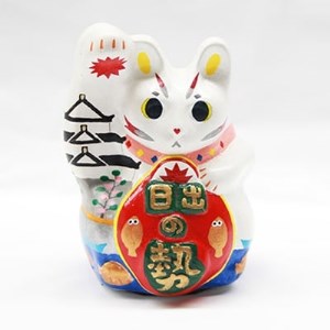 開運!招き猫ひーにゃん(お城2) AN05_猫雑貨 置物 猫グッズ ハンドメイド  開運  猫  まねき猫  招福  インテリア  お土産  ネコ_【1105466】