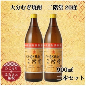 大分むぎ焼酎 二階堂20度 (900ml) 2本セット AG39_大分むぎ焼酎 二階堂 麦焼酎 焼酎 酒 酒セット 焼酎セット  まとめ買い_【1275017】