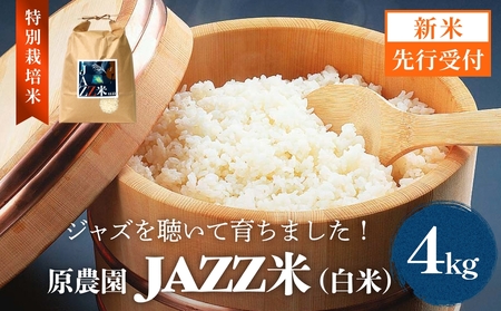[令和8年産米先行受付]原農園 JAZZ米 白米 4kg ひとめぼれ 米 お米 こめ コメ ご飯 ヒトメボレ 大分県 大分 玖珠町 玖珠