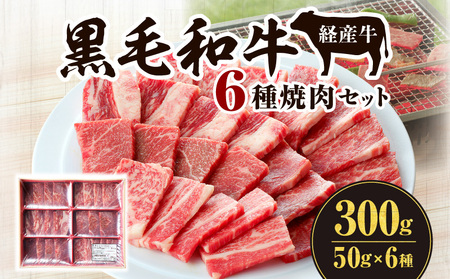 黒毛和牛(経産牛)6種焼肉セット300g 牛 焼肉 黒毛和牛