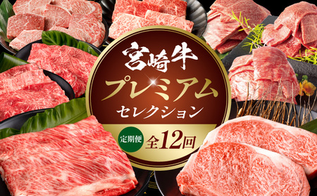 [全12回定期便]宮崎牛プレミアムセレクション 肩ロース ロースステーキ 焼肉