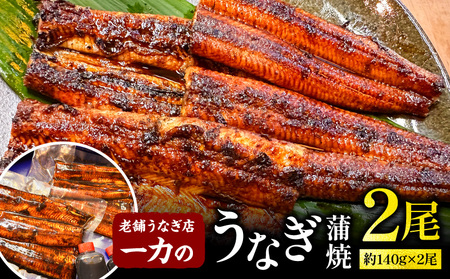 一力のうなぎ蒲焼 約140g×2尾 鰻 冷凍 老舗