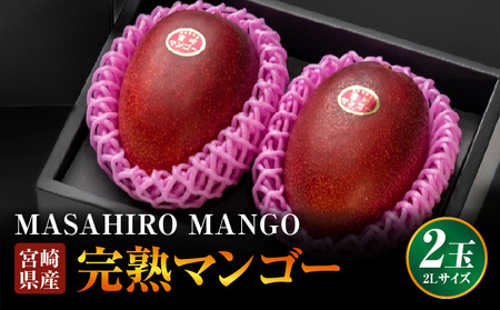 [2026年発送先行予約][数量・期間限定][農家直送]MASAHIRO MANGO 宮崎県産完熟マンゴー 2Lサイズ×2玉 完熟マンゴー マンゴー 果物