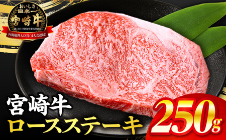[数量限定]畜産農家応援!宮崎牛ロースステーキ250g(真空パック) 宮崎牛 ステーキ 牛 ロース