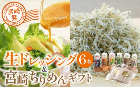 宮崎発 生ドレッシング6本と宮崎ちりめんギフト 生ドレッシング ちりめん