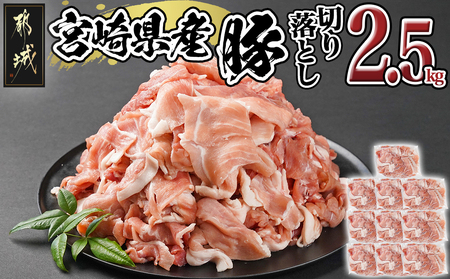 宮崎県産豚切り落とし2.5kg(真空)_12-8407_(都城市) 豚肉 切り落とし (250g×10) 小分け 真空 宮崎県産豚2.5キロ 炒めもの 鍋物 しゃぶしゃぶ