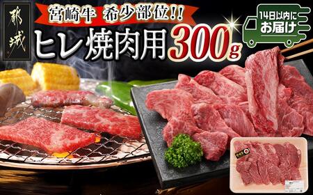 宮崎牛ヒレ焼肉用300g≪みやこんじょ快速便≫_23-8904-R_(都城市) 宮崎県産宮崎牛 ヒレ焼肉用 焼肉用カット ヒレ肉 宮崎牛