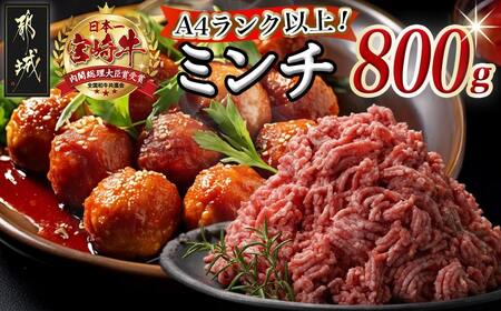 宮崎牛100%ミンチ800g_MJ-8933_(都城市) 宮崎県産宮崎牛 ミンチ 200g×4パック 宮崎県内 飼育 黒毛和牛 ハンバーグ メンチカツ