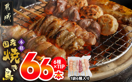 【2025年11月お届け】職人串打ちの本格焼き鳥66本!!_MJ-3312-2511