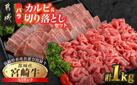 [共進会牛](A5)宮崎牛バラカルビ&バラ切り落としセット_26-2501_(都城市) 宮崎県 宮崎牛 バラ カルビ 焼肉 切り落とし すき焼き 牛丼 品評会出展牛 特別セット