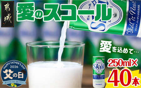 [父の日]『愛』を込めて・・・愛のスコール250ml×40本(2ケース)≪6月18日〜21日お届け≫_13-2305-FG_(都城市) 炭酸飲料 スコール 250ml 20本 2ケース