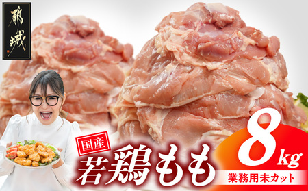 【業務用】国産若鶏もも肉8kg_23-33-004-8kg