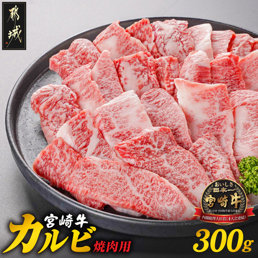 宮崎牛カルビ焼肉用300g〔AA-N4-005-300g〕_(都城市) 宮崎牛 カルビ 焼肉 BQQ 300g