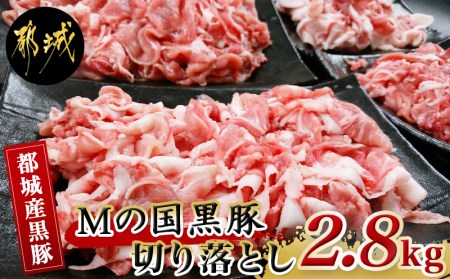 都城産黒豚「Mの国黒豚」切り落とし2.8kg_MJ-0108_(都城市) 豚肉2.8キロセット ウデモモ 切り落とし ブランド豚 切落とし肉 400g×7パック 銘柄豚 豚肉セット 小分け パック