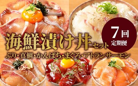 お魚の漬け丼バラエティ7回定期便