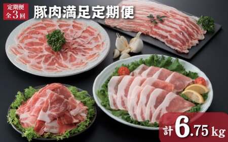 [定期便・全3回]豚肉満足定期便(国産 豚肉 大容量 小分け 冷凍 定期便 冷凍 送料無料)