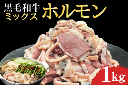 宮崎県産 ミックス ホルモン 500g×2P 計1kg(牛肉 肉 ホルモン 黒毛和牛 もつ鍋 焼肉 鍋)