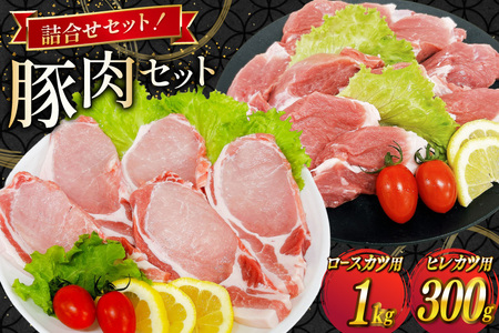 豚肉 宮崎県産豚肉 ロースカツ用 1kg ヒレカツ用 300g 詰め合わせ セット [TRINITY 宮崎県 日向市 452061324]