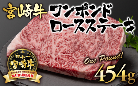 宮崎牛ワンポンドステーキ454g 国産牛肉[2.7-1]N