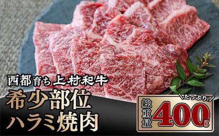 黒毛和牛 上村和牛ハラミ焼肉400g 国産牛肉 カミチク[2-87]