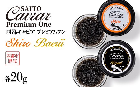 SAITO CAVIAR PREMIUM ONE SHIRO 20g・BAERII 20g キャビア 西都市オリジナル[9-10]鮎のよしの