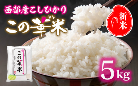 [9月発送]令和7年産 新米こしひかり 『この華米』5kg [1.5-41]