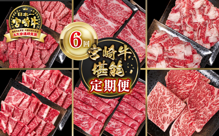 [定期便]宮崎牛堪能6回定期便 4等級以上 国産牛肉[9-13]Y