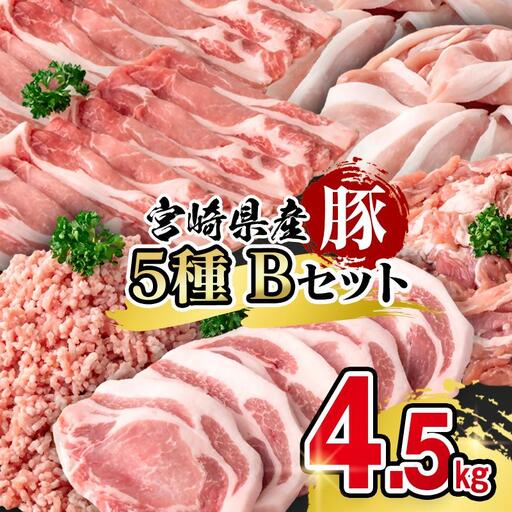 宮崎県産豚肉 満載Bセット4.5kg 小分け＜58-54a＞