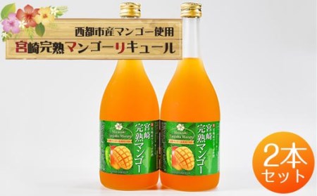 西都市の完熟マンゴー100%使用 マンゴーリキュール 720ml2本セット[1.4-21]