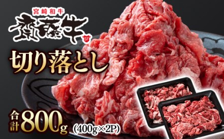 宮崎和牛「齋藤牛」切り落とし800g　国産牛肉＜1.2-61＞