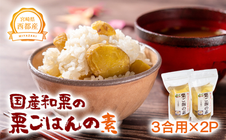 [先行予約]栗ごはんの素 3合用×2[1-287]