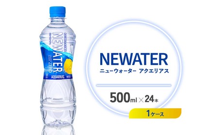 アクエリアス ニューウォーター 500ml PET[コカ・コーラ]ペットボトル 1ケース(24本) セット スポーツドリンク スポドリ カロリーゼロ 熱中症対策 水分補給 清涼飲料水 宮崎県 えびの市 送料無料