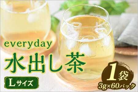 everday 水出し茶 1袋(Lサイズ) 有機緑茶 お茶 茶葉 tea 緑茶 製茶 水出し アイス ティーバッグ マグボトル お手軽 小分け 飲料類 水分補給 国産 宮崎県産 九州産 スポーツ アウトドア お中元 敬老の日