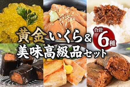 黄金イクラと美味高級品セット(6種)黄金イクラやヤマメなどを詰め合せ!