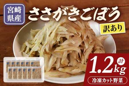 [訳あり]冷凍ごぼう1.2kg(100g×12袋) ささがき 小分け 簡易包装 冷凍野菜 カット野菜 小分け きんぴら 豚汁 時短 簡単 便利 使い切り