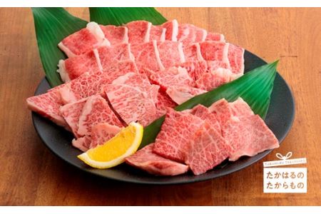 日本一の黒毛和牛「宮崎牛」の肩ロース焼肉 750g 美しい霜降りが入った柔らかな希少部位「ザブトン」入りの豪華セット