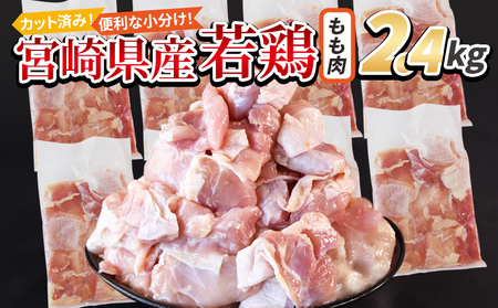 [宮崎県産若鶏切身 もも肉 2.4kg(300g×8袋)] 翌月末迄に順次出荷 [ からあげ 唐揚げ カレー シチュー BBQ 煮物 チキン南蛮 小分け おかず おつまみ お弁当 惣菜 時短 炒め物 簡単料理 ][b0771_it]