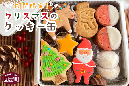 [期間限定!クリスマスのクッキー缶(1缶)]2024年12月20日までに順次出荷[a0495_mi]