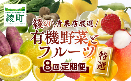 [全8回お届け]特選!!宮崎県綾町産 果物・野菜定期便 [Y20]